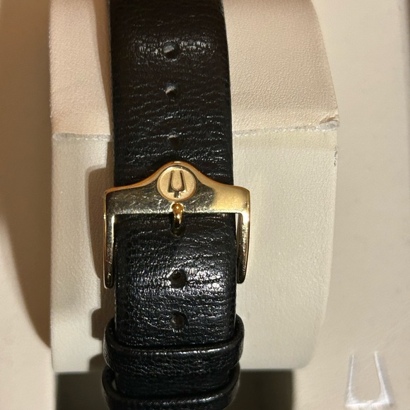 Bulova chronograph black leather strap watch - Picture 5 of 7